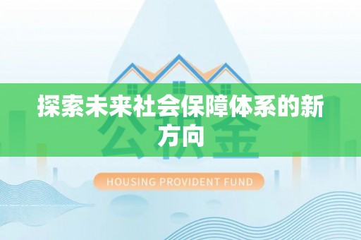 尖石探索未来社会保障体系的新方向