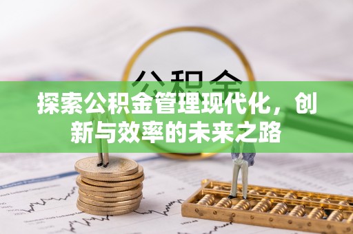 尖石探索公积金管理现代化，创新与效率的未来之路