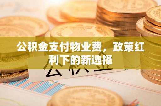 尖石公积金支付物业费，政策红利下的新选择