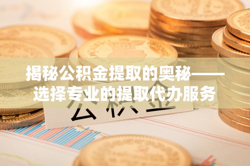 尖石揭秘公积金提取的奥秘——选择专业的提取代办服务
