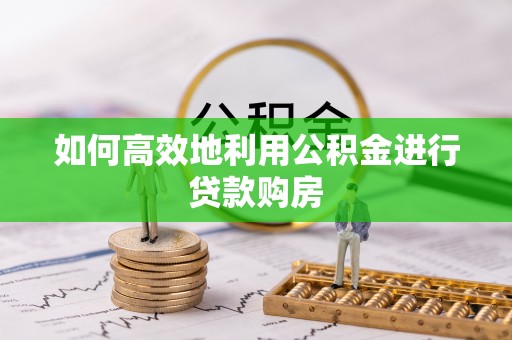 尖石如何高效地利用公积金进行贷款购房